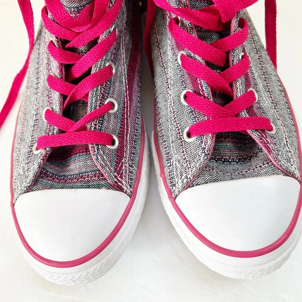 CONVERSE "CHUCK TAYLOR" CT HI in colors BERRY PINK JUNIOR 5.5 - Picture 7 of 14